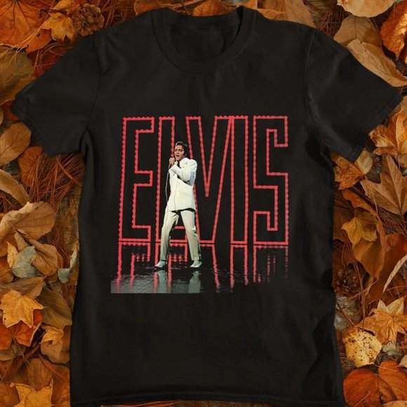 Elvis Presley Signature T Shirt Unisex Black Tee - Picture 1 of 1